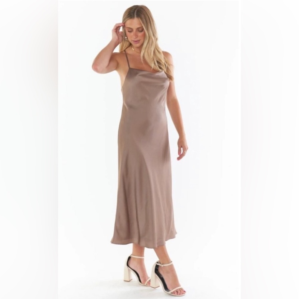 Show Me Your Mumu Verona Cowl (Dune; Luxe Satin; small)